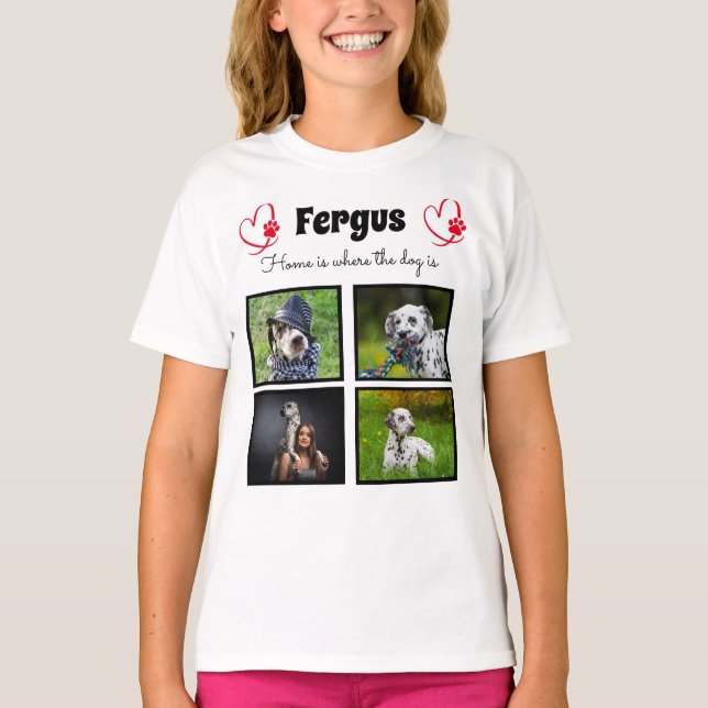 Camiseta Collage - memoria personalizada para fotos de perr (Anverso)