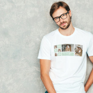 Camiseta Collage moderno foto de papá mejor regalo