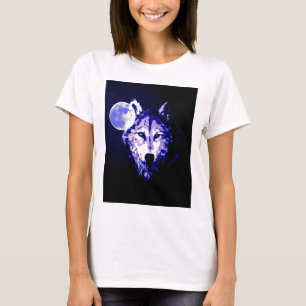 Camiseta Collage nocturno azul oscuro de Wolf y Moon