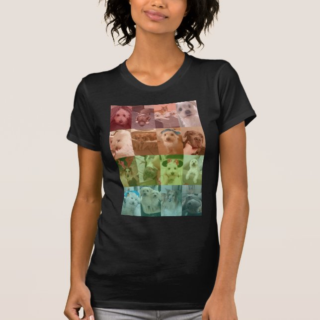 Camiseta Collage personalizado de plantilla de 16 fotos (Anverso)