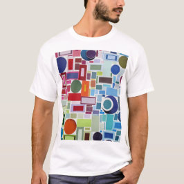 Camiseta collage psicodélico geométrico retro de los años