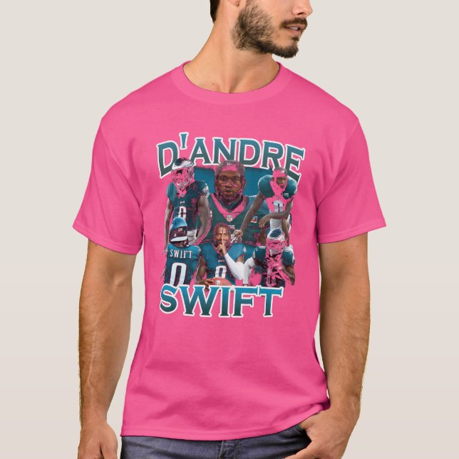 Camiseta Collage retro de D'Andre Swift (Anverso)