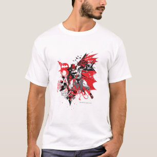 Camiseta Collage rojo y negro de Batman