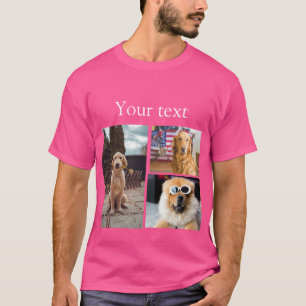 Camiseta Collage simple de fotos con nombres de animales co