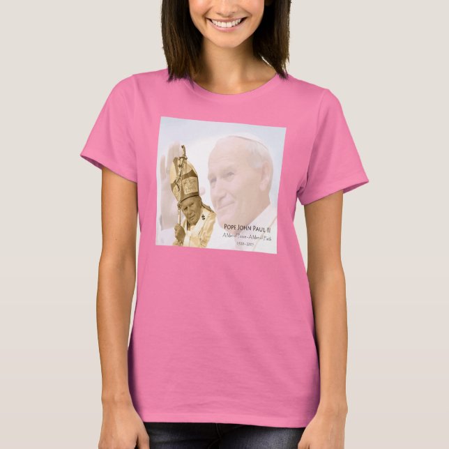 Camiseta Collage T-Shirt del Papa Juan Pablo II (Anverso)