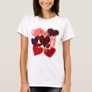 Camiseta Collage texturizado del corazón