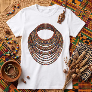 Camiseta Collar de cuentas africano tribal