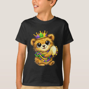 Camiseta Collar de cuentas para fiesta de Mardi Gras de oso