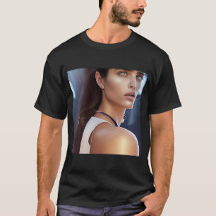 Camiseta Collar de inspiración de mujer con ojos multicolor