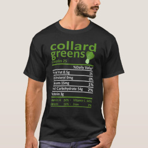 Camiseta Collard Greens Nutrition Food Thankending Costume