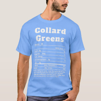 Camiseta Collard Greens Nutritional Facts Funny Thanksgivin