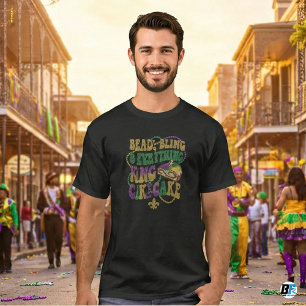 Camiseta Collares de Mardi Gras Brillo y Todo Parte de la T