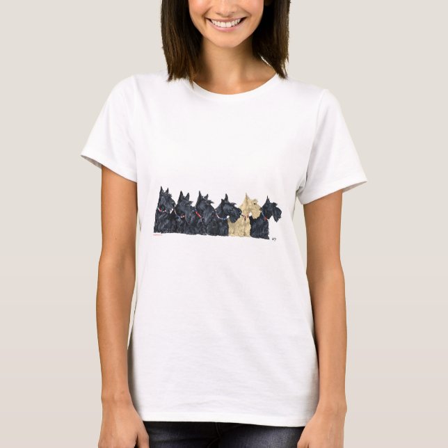 Camiseta Collares Patrióticos para Terriers Escoceses (Anverso)