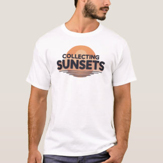 Camiseta Collecting Sunsets | Bold Aesthetic Quote T-Shirt