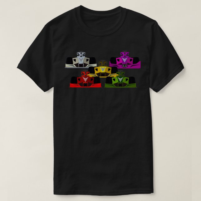 Camiseta Collection of sports car drawing (Diseño del anverso)