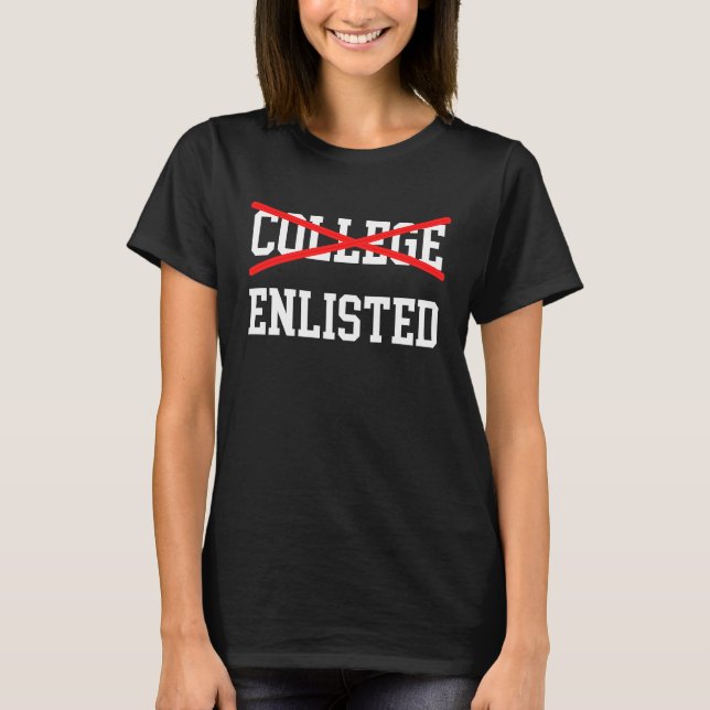 Camiseta College Enlisted  Veteran Day (Anverso)