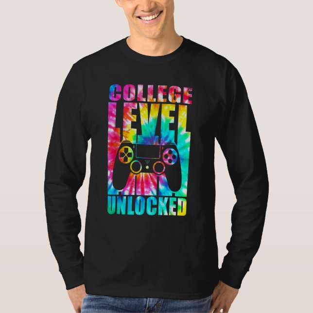 Camiseta College Level Unlocked Tie Dye Back To School Kids (Anverso)