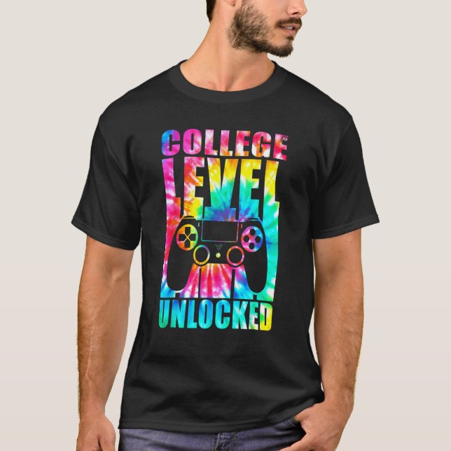 Camiseta College Level Unlocked Tie Dye Back To School Kids (Anverso)