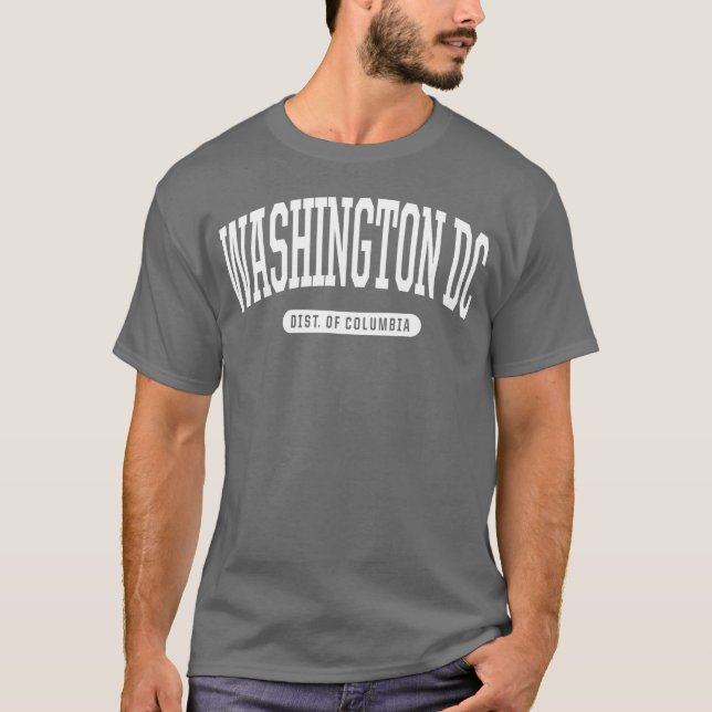 Camiseta College Style Washington Dc District Of Columbia g (Anverso)
