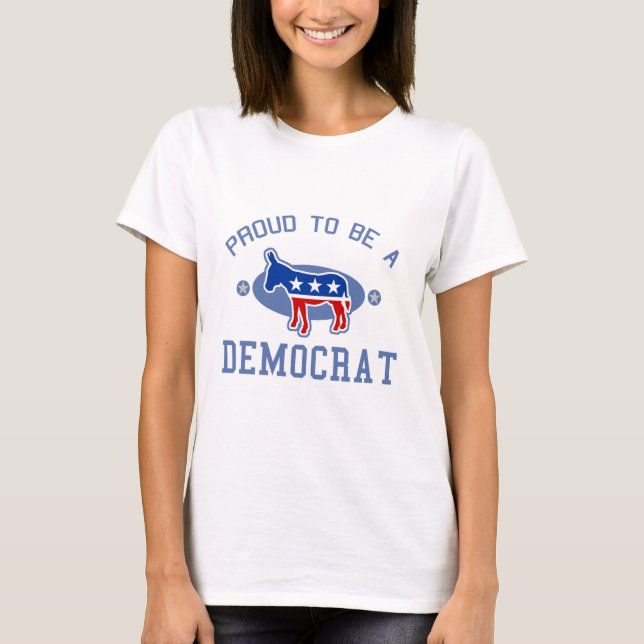 Camiseta Collegiate Proud Democrat (Anverso)