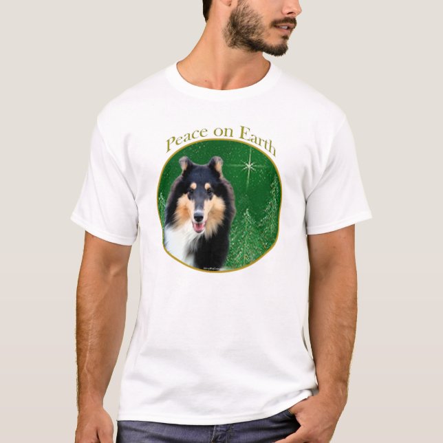 Camiseta Collie (áspera) Paz (Anverso)