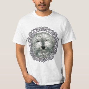 Camiseta Collie Barbudo Adornado