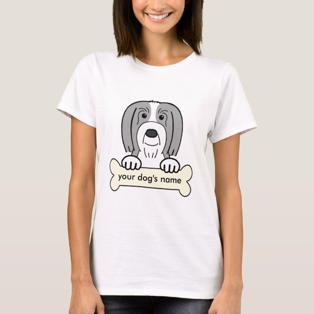 Camiseta Collie barbudo personalizado (Anverso)