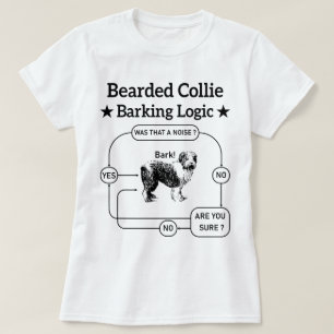 Camiseta Collie Barking Logic Divertido Perro Sarcástico
