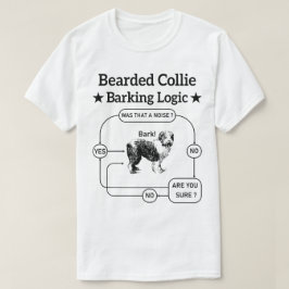 Camiseta Collie Barking Logic Divertido Perro Sarcástico