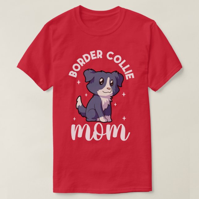 Camiseta Collie Border Collie Mom (Diseño del anverso)