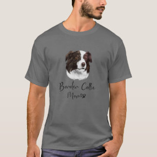 Camiseta Collie Border Mom Cute Puppy Perro Dueño Collar Fr