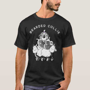 Camiseta Collie con barba con oveja I con raza de perro
