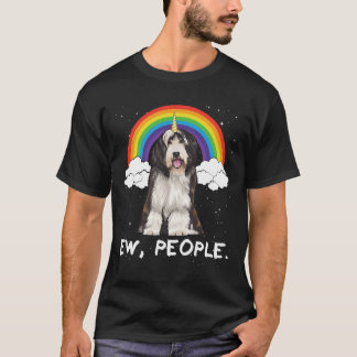Camiseta Collie con barba de arco iris mágico de Unicornio