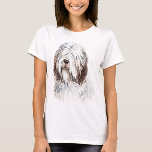 Camiseta Collie con barba de color agua