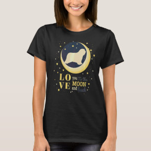 Camiseta Collie Con Cabeza De Amor A La Luna
