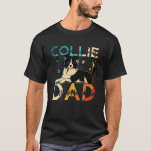 Camiseta Collie dad, papá, perros callejeros, papá, fanátic