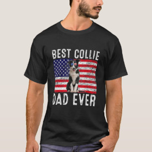 Camiseta Collie Dad Usa La Bandera Estadounidense Collie Do