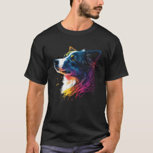 Camiseta Collie de borde color pop esplash tinte 1