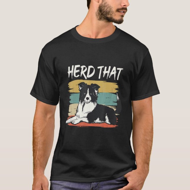 Camiseta Collie de borde de perro (Anverso)