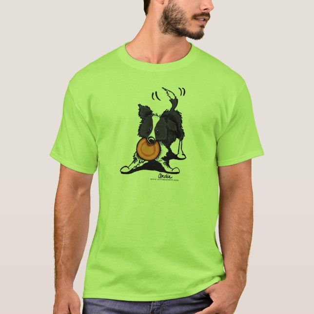 Camiseta Collie de borde en juego (Anverso)