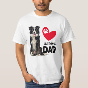 Camiseta Collie de borde padre personalizado