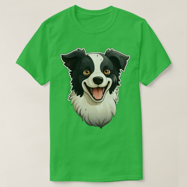 Camiseta Collie de borde suave perros divertida Collie de b (Diseño del anverso)