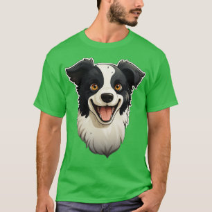 Camiseta Collie de borde suave perros divertida Collie de b