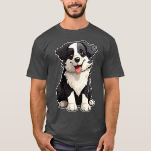 Camiseta Collie de borde suave perros divertida Collie de b