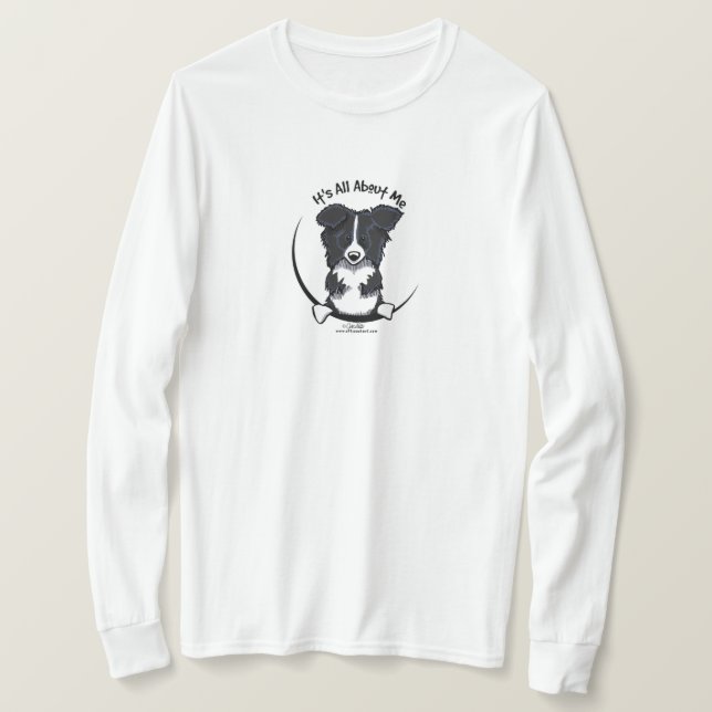 Camiseta Collie de borde todo sobre mí (Anverso del diseño)