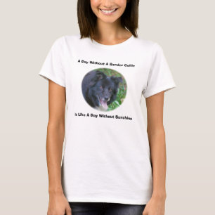 Camiseta Collie de frontera Perro Cuto sonriente 