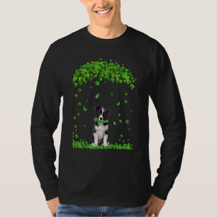 Camiseta Collie de frontera St Patricks Día Perro Shamrock