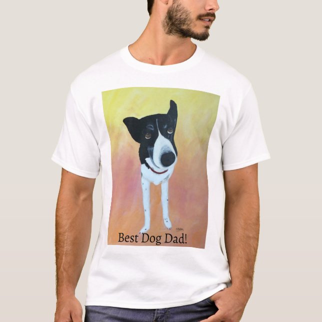 Camiseta Collie de la frontera, mejor papá de perro, camise (Anverso)