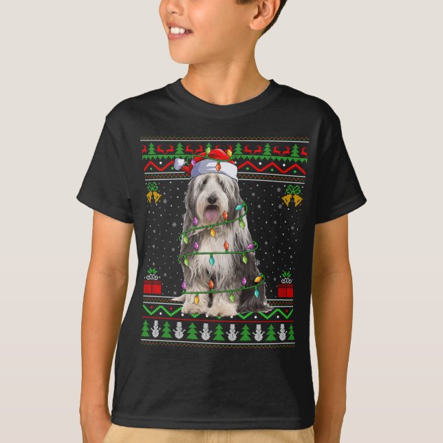 Camiseta Collie Dog Lover Santa Ugly (Anverso)