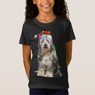 Camiseta Collie Dog Lover Xmas Santa Bearded Collie